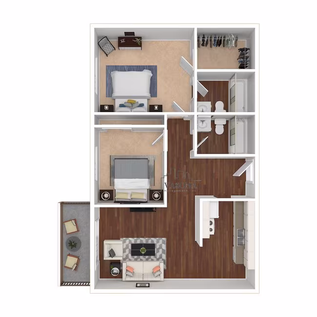 Courtyard 2x2 68 68 floor plan